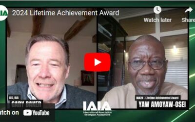 Gary Baker, CEO of IAIA, Converses with Yaw Amoyaw-Osei, the Recipient of the 2024 IAIA Lifetime Achievement Award